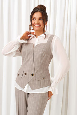 Костюм Beautiful Free 6417 полоска песочная