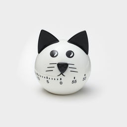 Таймер механический Доляна «Котёнок», кухонный, белый