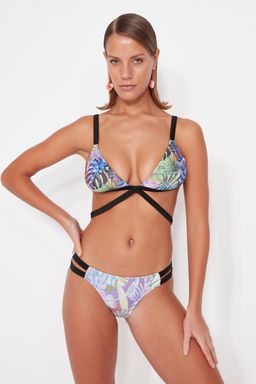 Mor Yaprak Desenli Bikini Ustu TBESS20BU0151
