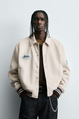 FAUX SUEDE JACKET WITH PATCH AND EMBROIDERY DETAIL - Zara фото 2