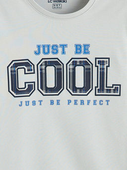 Bisiklet Yaka Bask?l? Erkek ?ocuk Pijama Tak?m