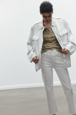 TRF CROPPED FLARE HIGH-WAIST JEANS