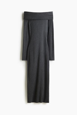 Vestido off-the-shoulder - H&m фото 4