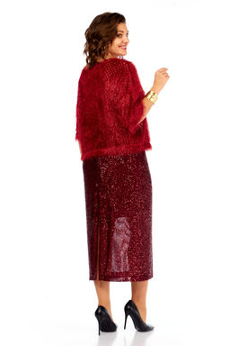 Костюм Olga Style Л413 темно-красный