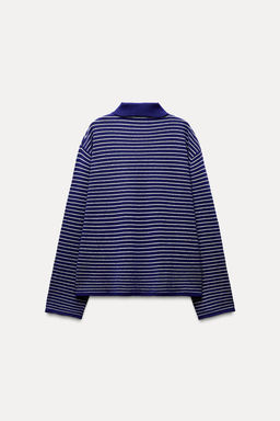 STRIPED KNIT POLO SHIRT - Zara фото 5