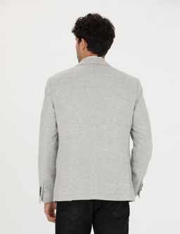 A__k Gri Y_n Kar___ml_ Slim Fit Ceket
