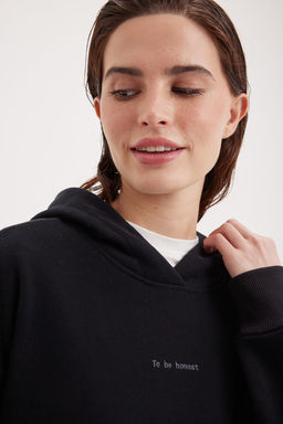 Худи с велюровым эффектом "Уголь" женское