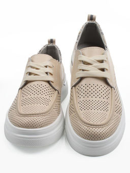 03-C929-2A BEIGE Полуботинки летние женские (натуральная кожа)