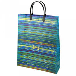 Пакет подарочный мягкий пластик с пластиковой ручкой 30х40см Твид, 150 мкм, ламинированный (Россия)