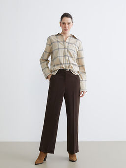 Beli Kemerli Geni? Pa?a Kad?n Pantolon