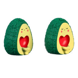 Резиновые игрушки для ванны Крошка Я «Авокадики», 6.5 см, с пищалкой, 2 шт.