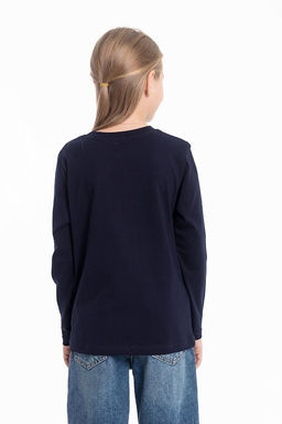 Футболка с длинным рукавом М225027Пв синий - Елена фото 5
