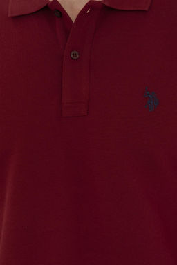 Мужская бордово-красная базовая футболка - U.s. polo assn фото 7