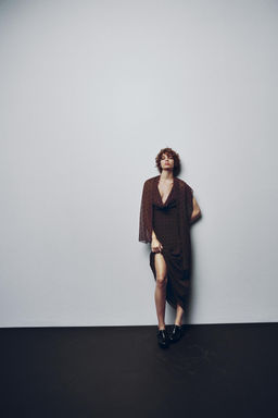 POLKA DOT SCARF MAXI DRESS - Zara фото 8