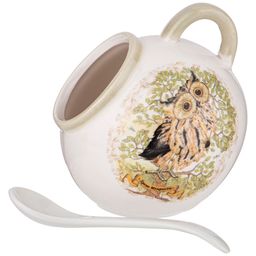 СОЛОНКА С ЛОЖКОЙ ДЕРЕВО МУДРОСТИ 9,5*9,5 СМ. ВЫСОТА=10 СМ. / 170 МЛ. - Agness фото 3