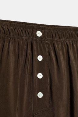 SHORTS FLUIDOS BOTONES / Marr?n chocolate - Zara фото 8