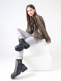 Ботинки 329.21153bl.black/Шерсть