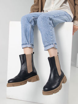 Челси 360.P.21074nut. черный макс какао/Байка