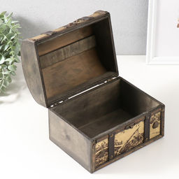 Шкатулка для украшений «Сундук. Ярмарка», дерево, 20×15×15.5 см