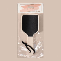 Тёрка для ног, эргономичная, наждачная, двусторонняя, 20,5 см, цвет слоновая кость - Queen fair фото 6