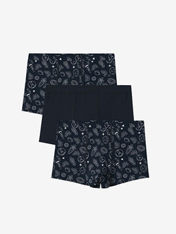 Bask?l? Erkek ?ocuk Boxer 3l?