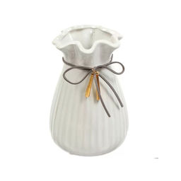 Ваза керамика, настольная, 15 см, Гифт, Y4-4672, белая (393115)