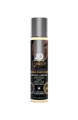 Съедобный лубрикант на водной основе JO Gelato Double Chocolate, со вкусом двойной шоколад, 30 мл