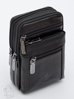 Сумка мужская кожаная 325012Z black Zinimsk