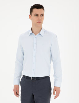 A__k Mavi Slim Fit Arm_rl_ Uzun Kollu G_mlek