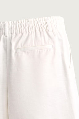 BERMUDA WIDE FIT ALGOD?N - LYOCELL / Blanco - Zara фото 10