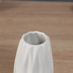 Ваза «Хайди», грани стиль, 20.5×6.5 см, керамика, белая, голубая