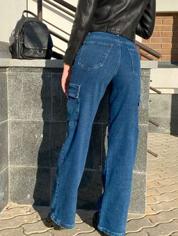 Джинсы трубы с карманами Уценка