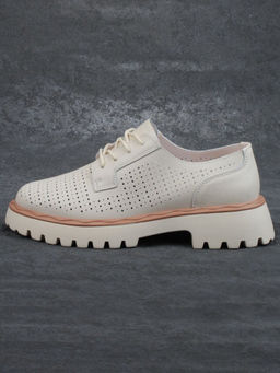 03-HY8-1D BEIGE Полуботинки женские (натуральная кожа)