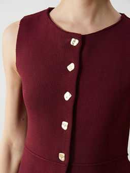 Bisiklet Yaka Kad?n Triko Yelek