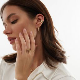 Базовые позолоченные серьги из серебра