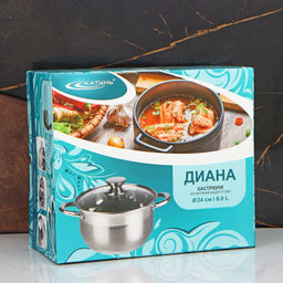 Кастрюля 6,0 л (Диана) (KT01-D-52)