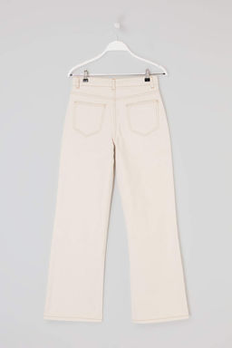 Ekru Yuksek Bel Straight/Duz Kesim %100 Pamuklu Jeans TWOSS26JE00183 - Trendyolmilla фото 2