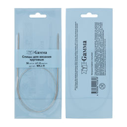 Спицы GAMMA круговые MKJ-R сталь d 1.8 мм 50 см 1 шт с металлической леской