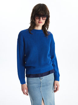 Bisiklet Yaka Oversize Kad?n Triko Kazak