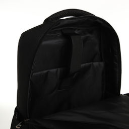 Рюкзак молодёжный, 2 отдела на молнии, 4 кармана, с USB, цвет чёрный - Simaland фото 4