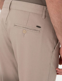 Bej Slim Fit Kanvas Pantolon
