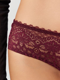 Цена за 2 штуки! Трусы слипы женские бордовые кружевные - Mark formelle фото 6