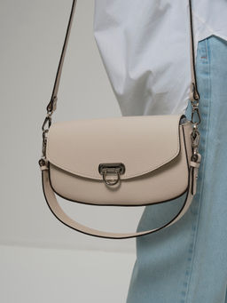 Сумка на плечо багет Azaro 31049 светлый крем