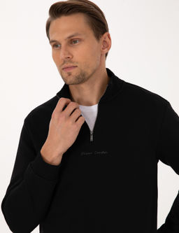Siyah Regular Fit Sweatshirt - Pierre cardin фото 2