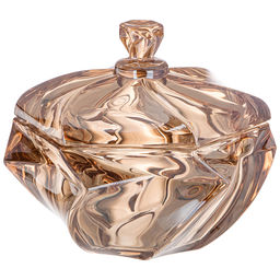 БЛЮДО С КРЫШКОЙ BOHEMA AMBER ДИАМЕТР=17 СМ ВЫСОТА=15,5 СМ