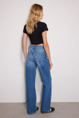 Mavi Y?rt?kl? Yuksek Bel Wide Leg Jeans TWOSS24JE00199 - Trendyolmilla фото 12