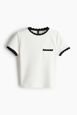 Top de canale con ribetes festoneados - H&m фото 4