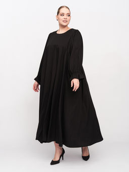 Платье с фантазийными рукавами PP29848BLK01