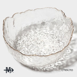 Салатник Magistro «Вулкан», 1.2 л, 20×9 см, стекло, прозрачный