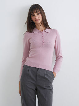 Polo Yaka Kad?n Triko Kazak